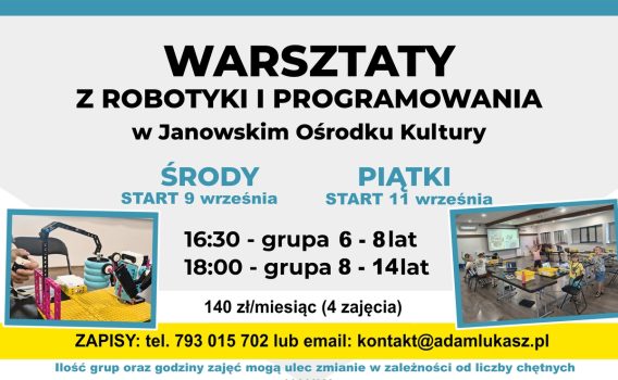 warsztaty z robotyki i programowania w JOK