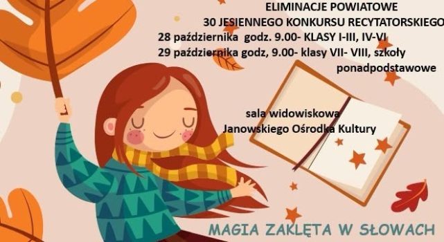 30. Jesienny Konkurs Recytatorski – Eliminacje Powiatowe